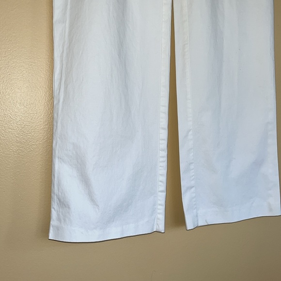 White Casual Straight Leg Trouser Pants - Picture 4 of 9